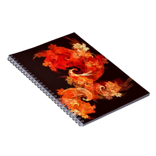 Tanzen von Firebird Abstrakt Art Notebook Notizblock (Rechte Seite)