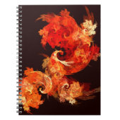 Tanzen von Firebird Abstrakt Art Notebook Notizblock (Vorderseite)