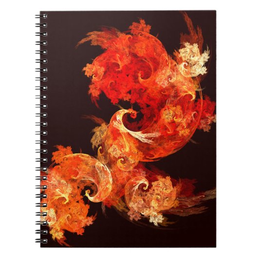 Tanzen von Firebird Abstrakt Art Notebook Notizblock (Vorderseite)