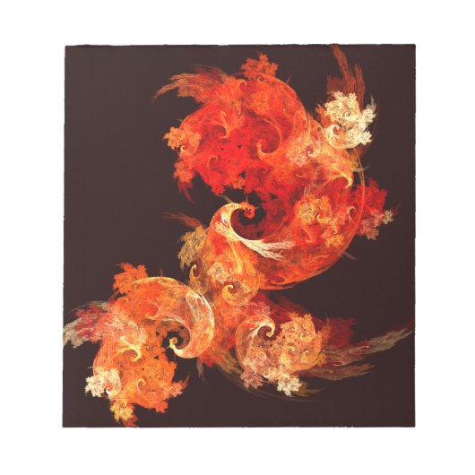 Tanzen von Firebird Abstrakt Art Notepad Notizblock (Vorderseite)