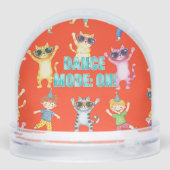 Tanzen von Katzen und Kindern durch Natasha Us Schneekugeln (Rückseite)