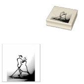 Tanzen weg vom Abend Gummistempel (Stempel)