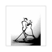 Tanzen weg vom Abend Gummistempel (Prägung)