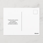 Tanzen Weihnachtswaldtiere Vielen Dank Postkarte (Rückseite)