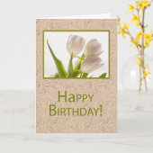 Tanzen Weiße Geburtstagsblüte Blume Karte (Gelbe Blume)