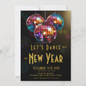 Tanzen wir Disco Neujahr Einladung (Vorderseite)