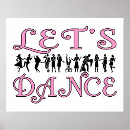 Tanzen wir tanzende Paare Poster