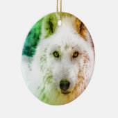 Tanzen-Wolf Keramik Ornament (Rechts)