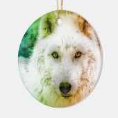 Tanzen-Wolf Keramik Ornament (Links)