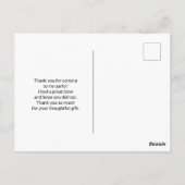 Tanzen Woodland Animals Wasserfarbe Vielen Dank Postkarte (Rückseite)