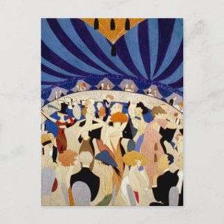 Tanzen zu einer Jazzband Postkarte