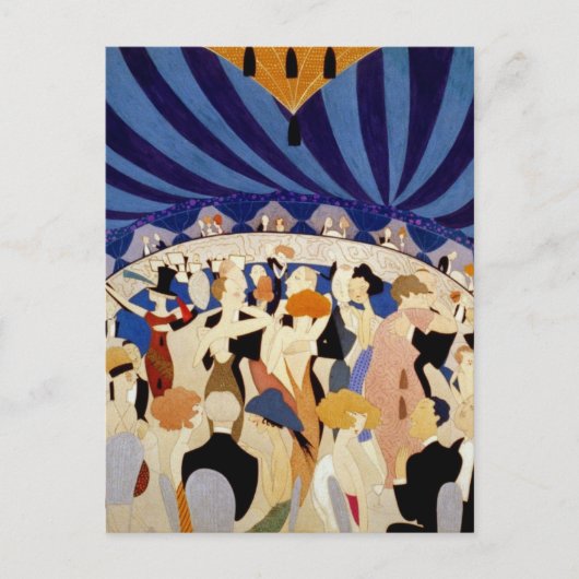 Tanzen zu einer Jazzband Postkarte (Vorderseite)