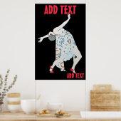 Tanzen zu Jazz, Text hinzufügen Poster (Küche)