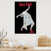 Tanzen zu Jazz, Text hinzufügen Poster (Küche)