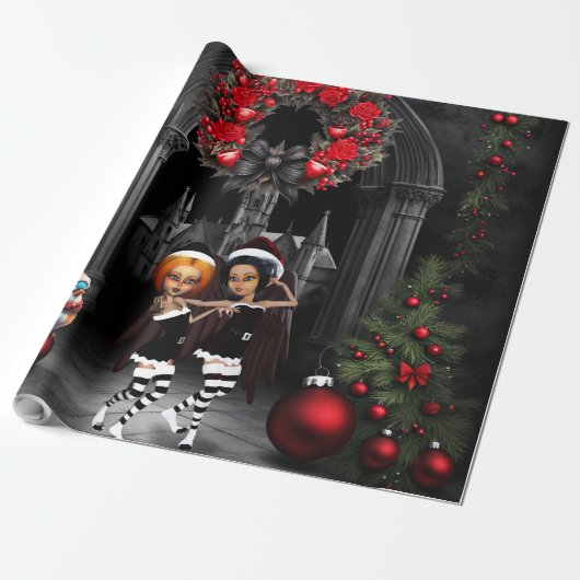 Tanzen zu Weihnachten. Geschenkpapier (Ungerollt)