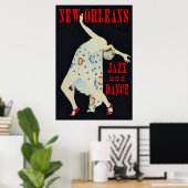 Tanzen zum Jazz 2016 Orleans Poster (Heimbüro)