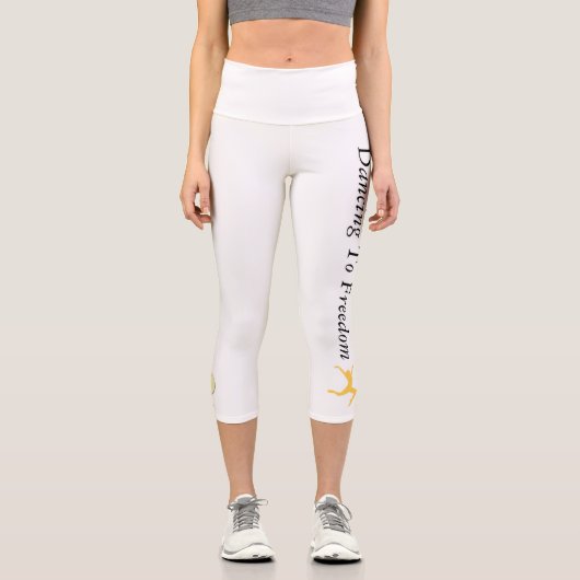 Tanzen zur Freiheitsmarke High-Taille Capris (Vorderseite)