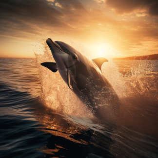 Tanzen zur Morgensonne - Dolphin Jigsaw Puzzle