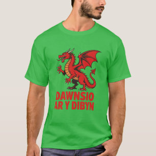 Tanzend auf dem roten Drachen Rugby T-Shirt