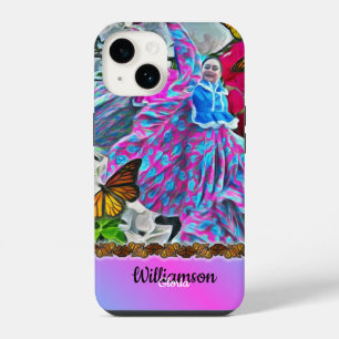 Tanzend mit Blumen und Schmetterlingen PV01 iPhone 14 Hülle