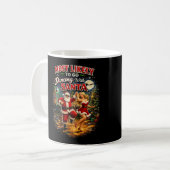 Tanzend mit dem Weihnachtsmann Kaffeetasse (Vorderseite Links)