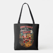Tanzend mit dem Weihnachtsmann Tasche (Rückseite)