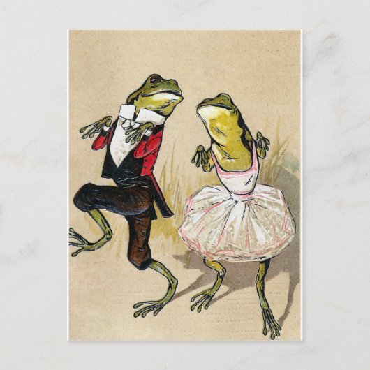 Tanzend mit den Fröschen Postkarte (Vorderseite)