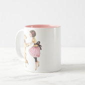 "Tanzend mit der mein Hunde" Tasse (Vorderseite Links)