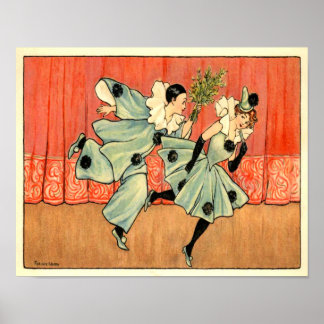 Tanzend mit Mistelzweig Poster