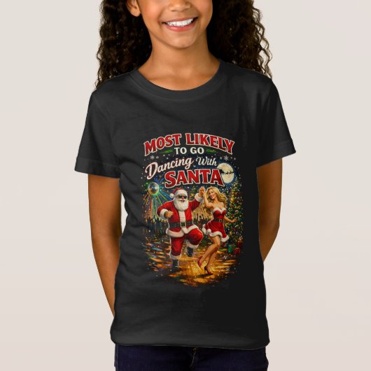 Tanzend mit Santa T-Shirt (Vorderseite)