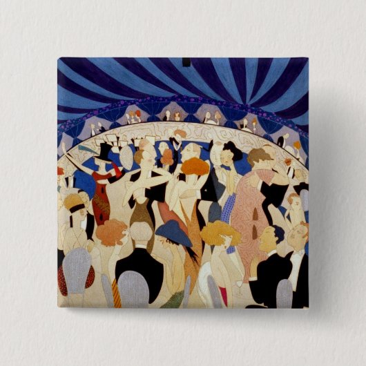 Tanzend zu einer Jazzband Button (Vorderseite)