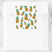 Tanzende Ananas Quadratischer Aufkleber (Tasche)