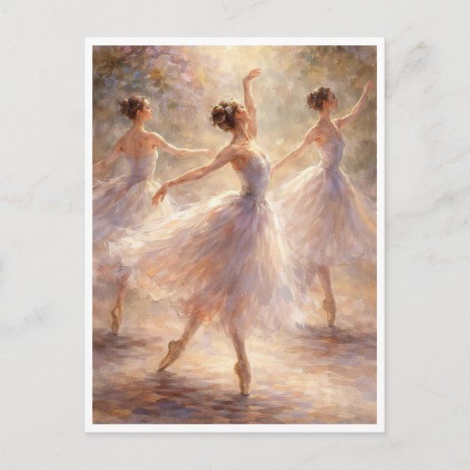 Tanzende Ballerinas. Postkarte (Vorderseite)