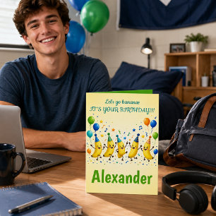 Tanzende Bananen an Ihrem Geburtstag! Verspielte Feiertagskarte