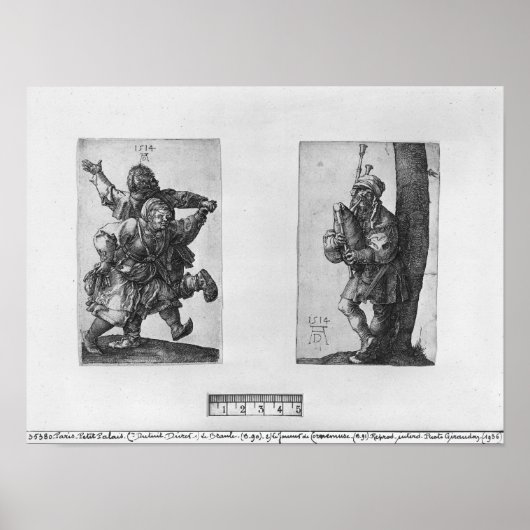 Tanzende Bauern und ein Bagpipe Player, 1514 Poster (Vorne)