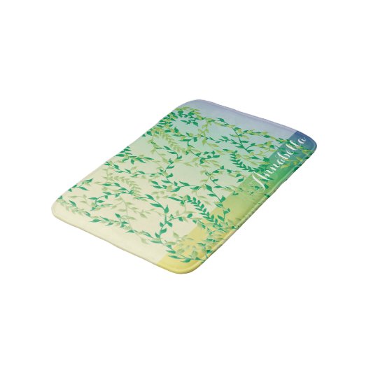 Tanzende Blätter Badematte (Schrägansicht)