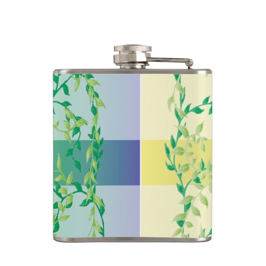 Tanzende Blätter Flachmann (Rückseite)