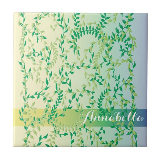 Tanzende Blätter Fliese (Vorderseite)