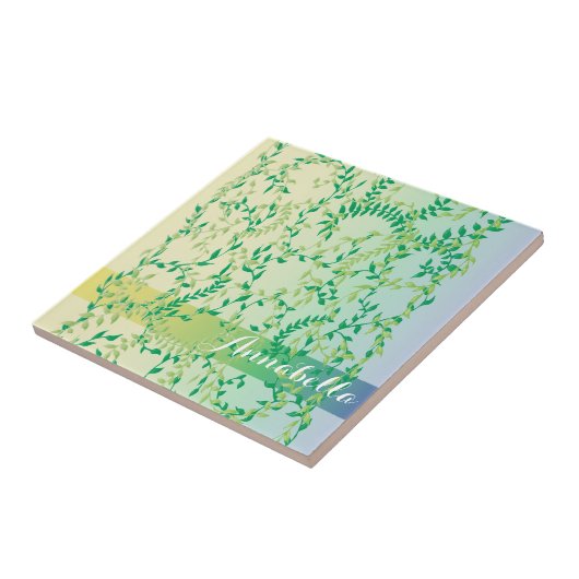 Tanzende Blätter Fliese (Seite)