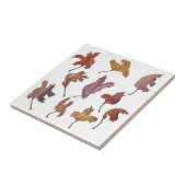 Tanzende Blätter Fliese (Seite)