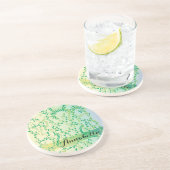 Tanzende Blätter Getränkeuntersetzer (Seite)