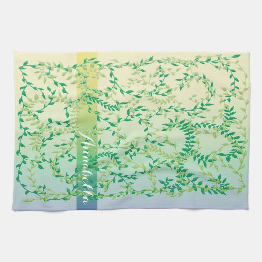 Tanzende Blätter Küchentuch (Horizontal)