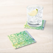 Tanzende Blätter Rechteckiger Pappuntersetzer (Vor Ort)