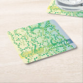 Tanzende Blätter Rechteckiger Pappuntersetzer (angewinkelt)