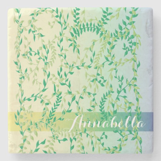 Tanzende Blätter Steinuntersetzer (Vorderseite)