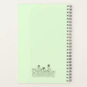 Tanzende Blume auf einer Wiese, hellgrün Notizblock (Rückseite)