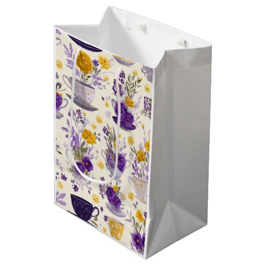 Tanzende Blume  Mittlere Geschenktüte (Vorderseite Schrägansicht)