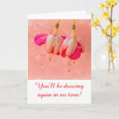 Tanzende Blume Unterstützung für Brustkrebs Karte (Gelbe Blume)