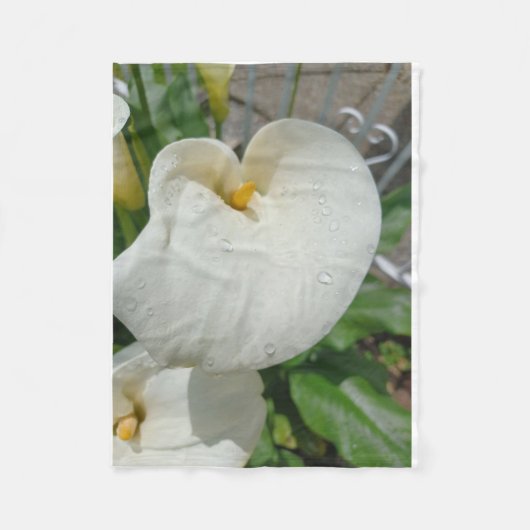 Tanzende Blumen Fleecedecke (Vorderseite)