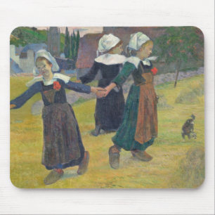 Tanzende Bretone-Mädchen Paul Gauguins , Mousepad